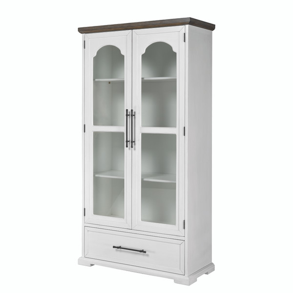 Elk Locksmith Cabinet With Bookcase - Off White 17221