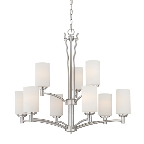 Elk Pittman 31'' Wide 9-Light Chandelier - Brushed Nickel 190042217