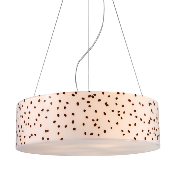 Elk Modern Organics 5-Light Chandelier In Polished Chrome With Coffee Bean Shade 19023/5