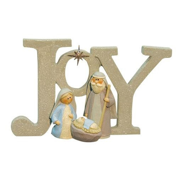Joy Resin Glitter Nativity GB11427 By CWI Gifts