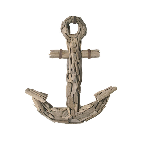 Elk Driftwood Anchor Decorative Object - Natural 356023