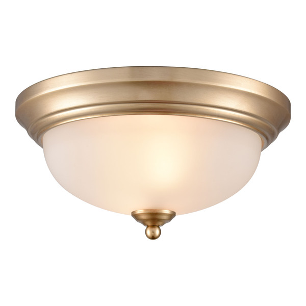 Elk Basics 11'' Wide 2-Light Flush Mount - Satin Gold 7002FM/50