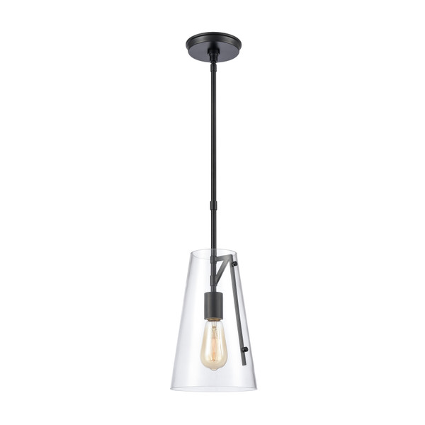 Elk Trustle 7'' Wide 1-Light Mini Pendant - Matte Black 82155/1