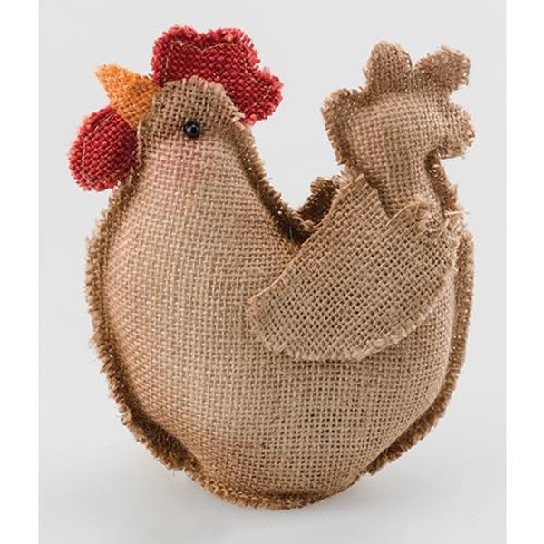 Standing Burlap Rooster - Small GCS37012 By CWI Gifts