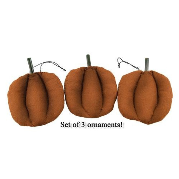3/Set, Fabric Pumpkin Ornaments GCS37015 By CWI Gifts