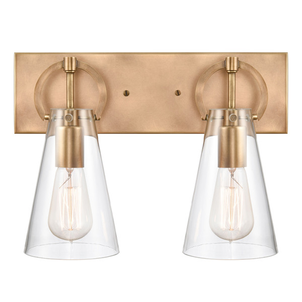 Elk Gabby 15'' Wide 2-Light Vanity Light - Brass 89301/2