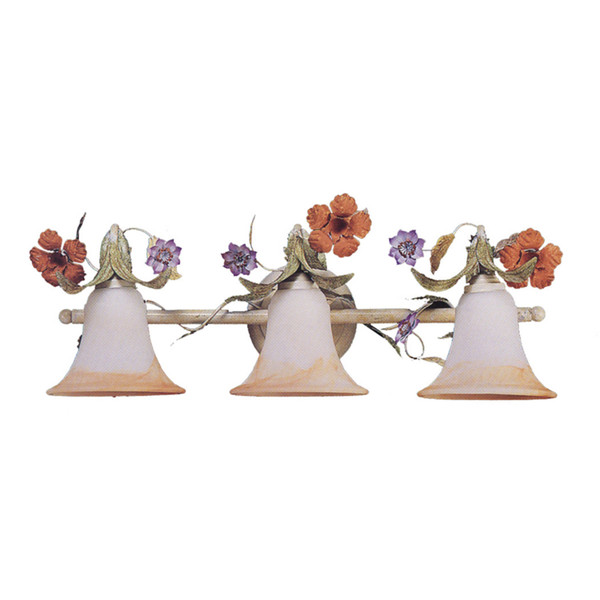 Elk Floral 3-Light Bath Bar With Glass BB9892