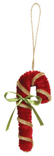 Chenille Candy Cane Ornament GFXLR3118 By CWI Gifts