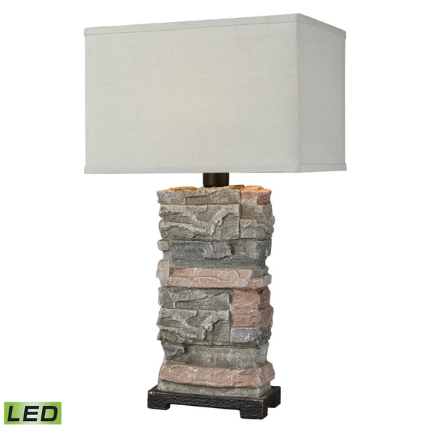 Elk Terra Firma 30'' High 1-Light Outdoor Table Lamp - Stone - Includes Led Bulb D3975-LED