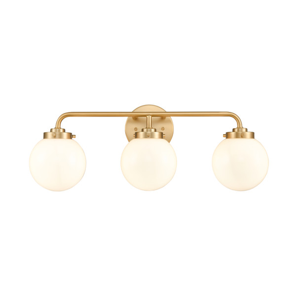 Elk Fairbanks 22.75'' Wide 3-Light Vanity Light - Brushed Gold And Opal EC89974/3