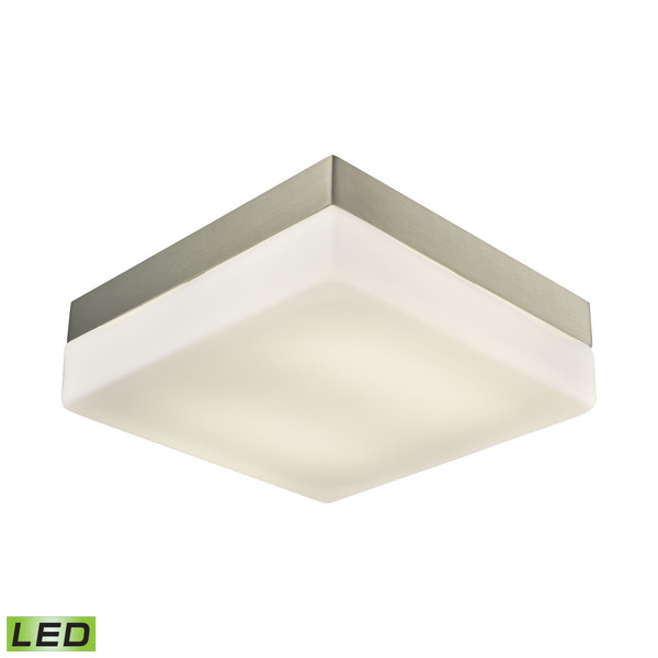 Elk Wyngate 2-Light Square Integrated Led Flush Mount In Satin Nickel With Opal Glass - Large FML2030-10-16M