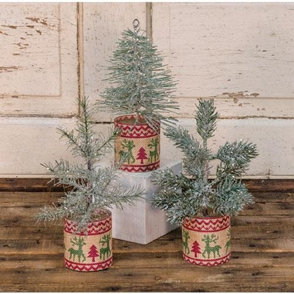 Small Green Tree Assorted (Pack Of 3) GHH013 By CWI Gifts