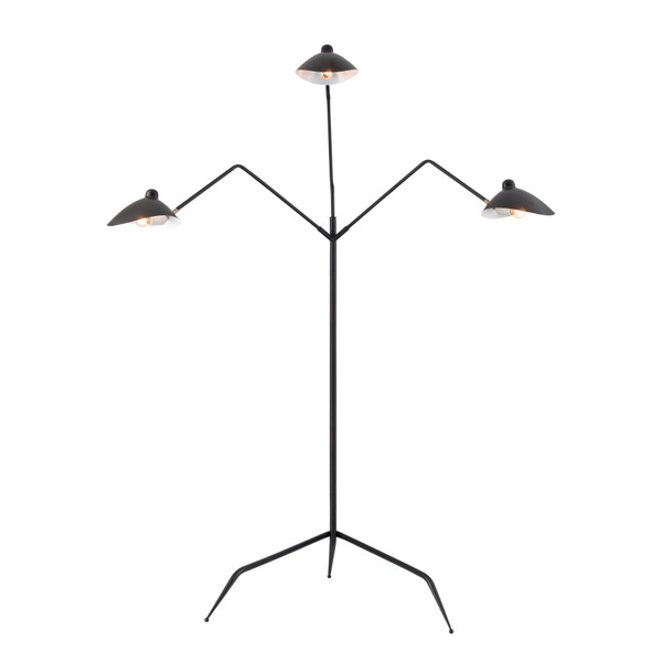Elk Risley 81.5'' High 3-Light Floor Lamp - Matte Black - Includes Led Bulb H0019-11103-LED