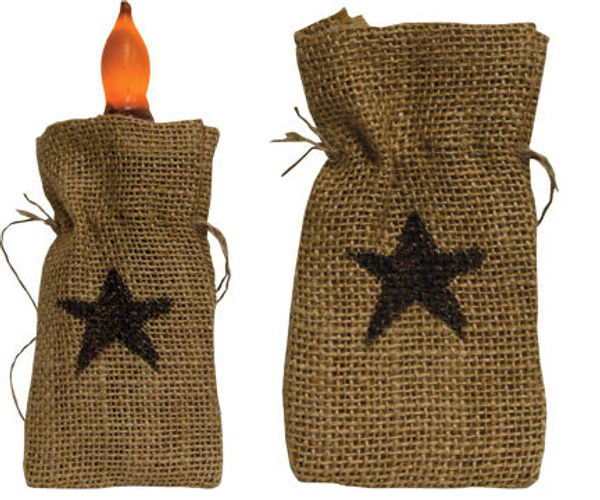 Star Burlap Bag, 5" GISB39201 By CWI Gifts