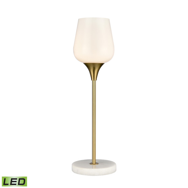 Elk Finch Lane 20'' High 1-Light Table Lamp - Satin Gold - Includes Led Bulb H0019-9510-LED