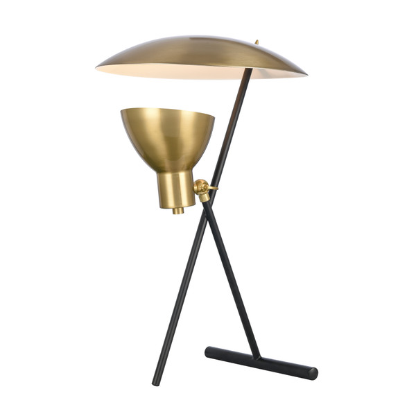 Elk Wyman Square 19'' High 1-Light Desk Lamp - Satin Gold H0019-9511