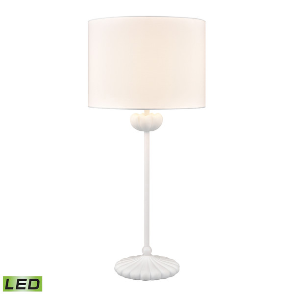 Elk Liliaceae 30'' High 1-Light Table Lamp - White - Includes Led Bulb H0019-9610-LED