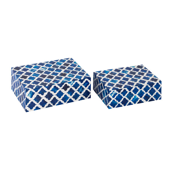 Elk Tucker Box - Set Of 2 Blue H0807-10993/S2