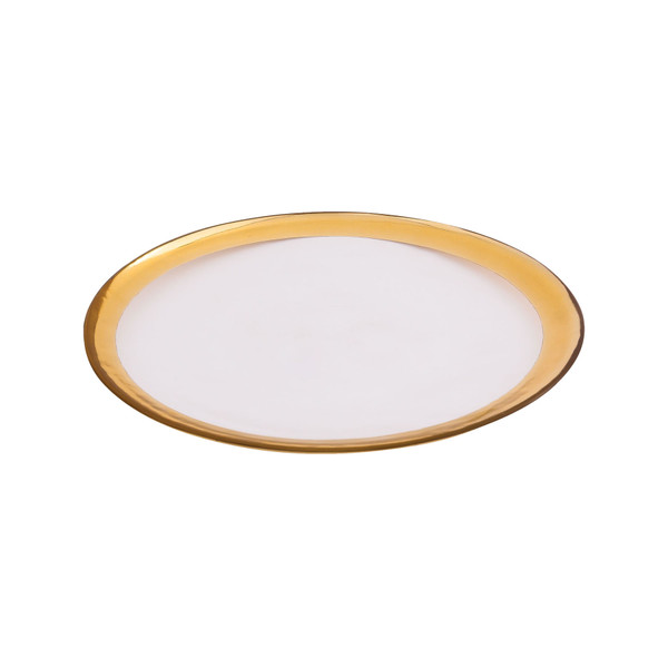 Elk Gold Foil Clear Glass Plate Without Snowflake PLT05