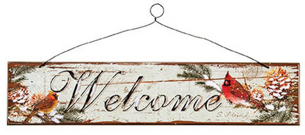 Cardinal Welcome Sign (Pack Of 5) GJHX8706C By CWI Gifts