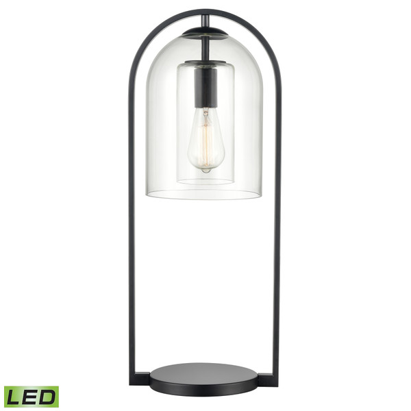 Elk Bell Jar 28'' High 1-Light Desk Lamp - Matte Black - Includes Led Bulb S0019-9580-LED