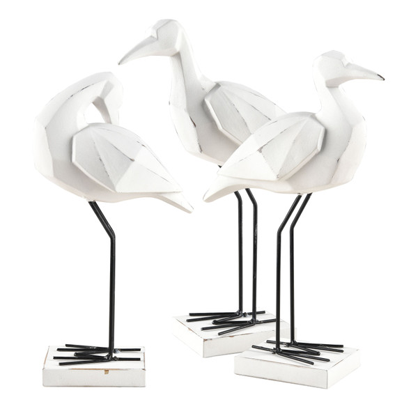 Elk Carroll Bird Sculpture - Set Of 3 S0037-9170/S3
