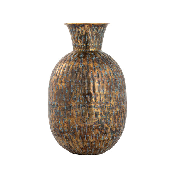 Elk Fowler Vase - Round Patinated Brass S0807-9777