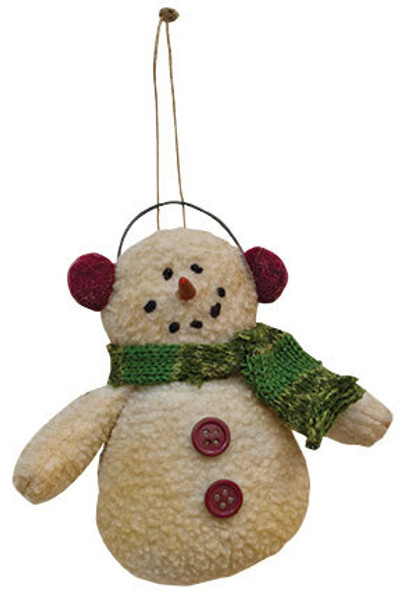 Snowman Rustic Plush Ornament GM7512 By CWI Gifts