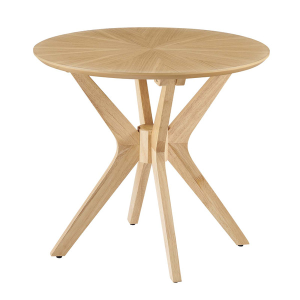 Modway Crossroads 24" Round Wood Side Table EEI-6558-OAK