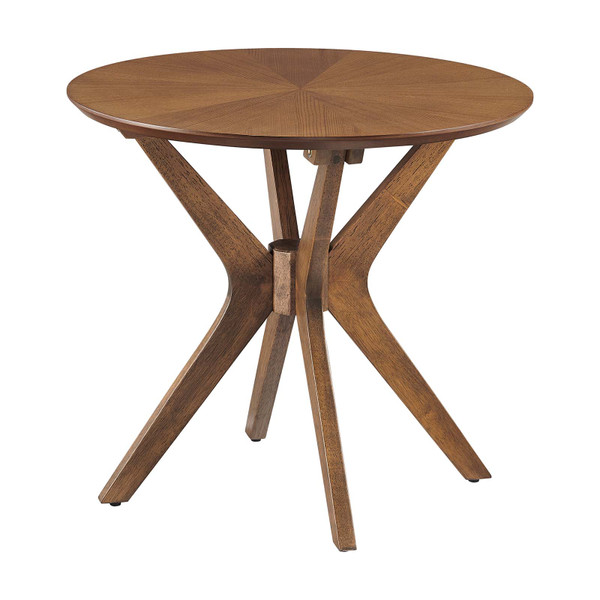 Modway Crossroads 24" Round Wood Side Table EEI-6558-WAL