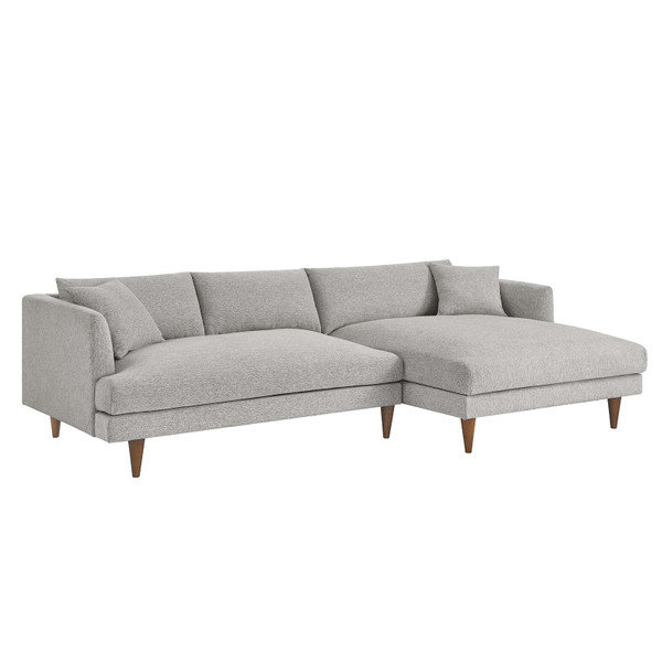 Modway Zoya Right-Facing Down Filled Overstuffed Sectional Sofa EEI-6612-HLG