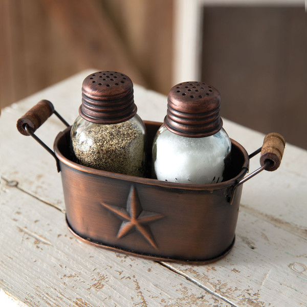 Western Star Salt And Pepper Caddy - Copper 370954 By CTW Home
