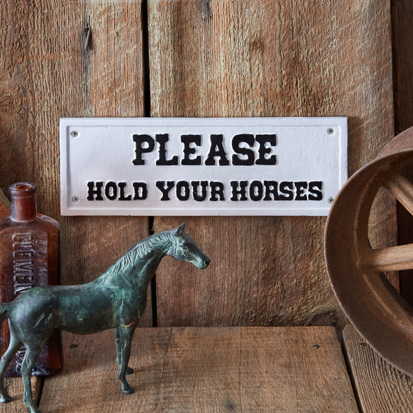 Hold Your Horses Cast Iron Wall Sign 370996 By CTW Home