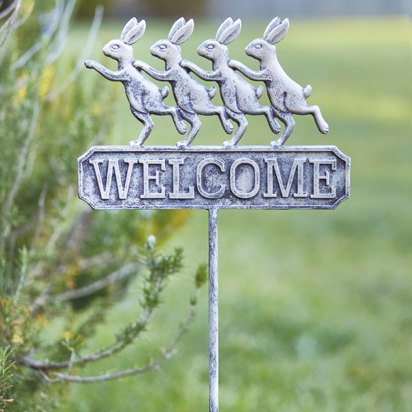 Dancing Bunny Welcome Garden Stake 420253 By CTW Home