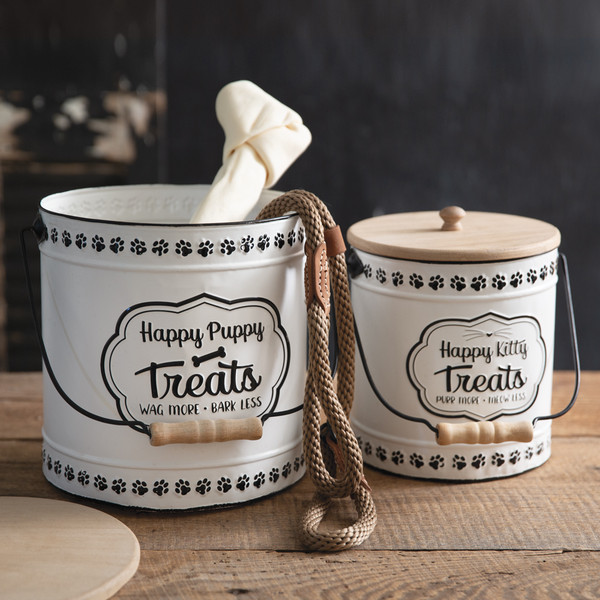 Set Of Two Happy Pet Treat Canisters 440410 By CTW Home