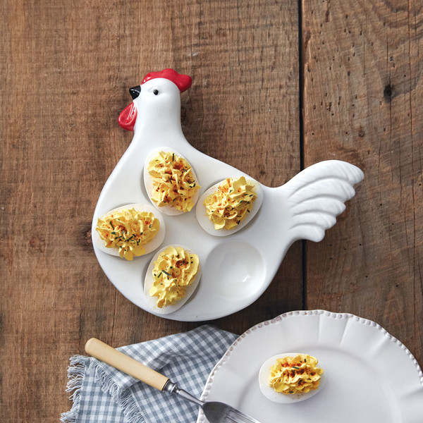 Rooster Deviled Egg Platter 680669 By CTW Home