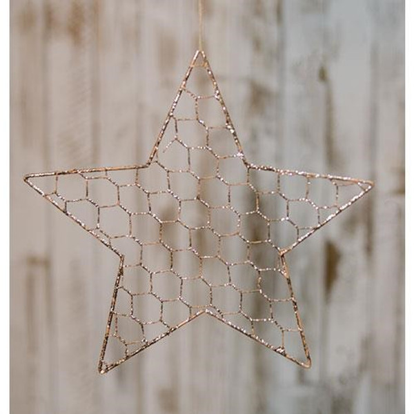 Wire Star Ornament 10" GMJ454 By CWI Gifts