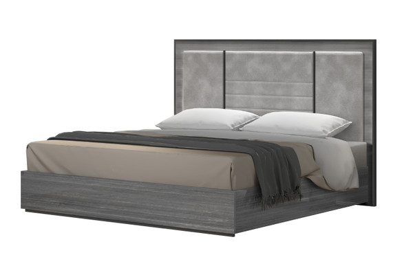 Blade Premium King Bed In Light Moon Grey 17450-K By J&M