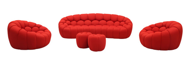 Fantasy Sofa In Red 18442-R-S By J&M