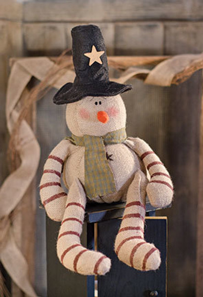 Candy Cane Burlap Snowman GTDX3351 By CWI Gifts