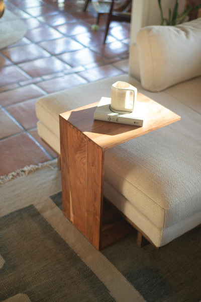 Kalalou NRAH1045 Acacia Wood Sofa Accent Table