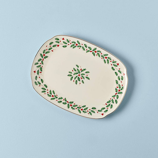 Holiday Dinnerware Oblong Platter 15.25 830143 By Lenox