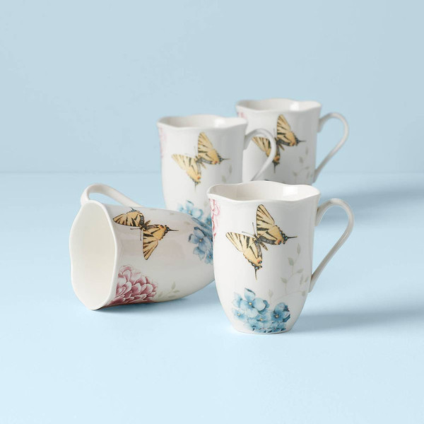 Butterfly Meadow Hydrangea Dinnerware Mug (Set Of 4) 869578 By Lenox