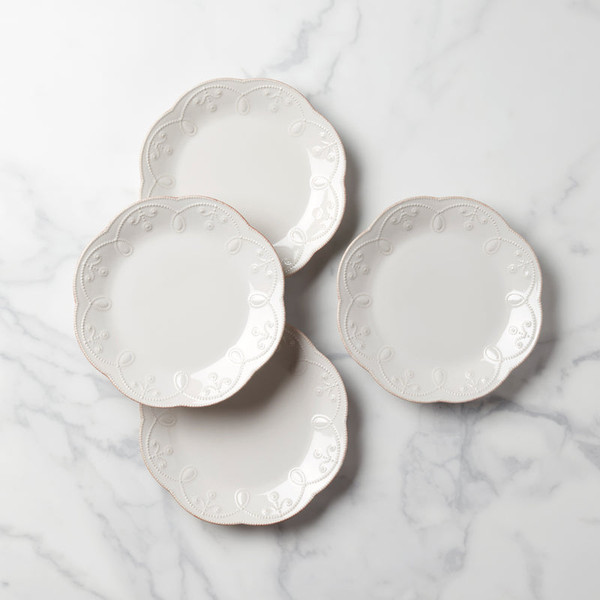 French Perle White Dinnerware Accent Plates (Set Of 4) 891286 By Lenox