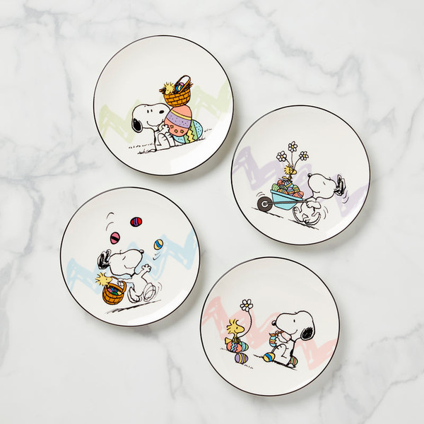 Snoopy Easter Accent Plates (Set Of 4) Asst 895684 By Lenox