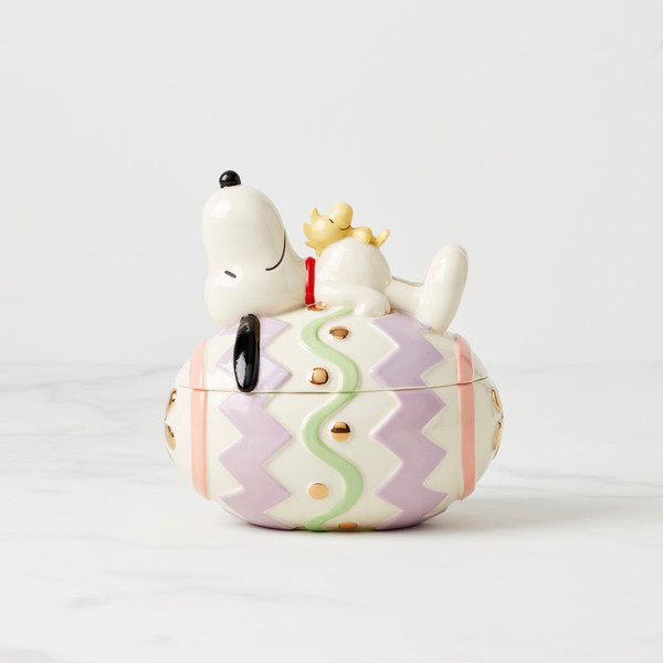 Snoopy Easter Covered Candy Dish 895685 By Lenox