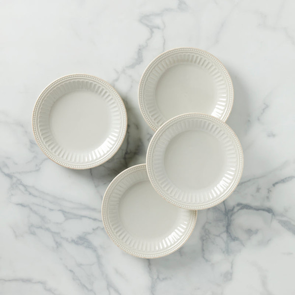 French Perle Grove White Dinnerware Accent Plates (Set Of 4) 895718 By Lenox