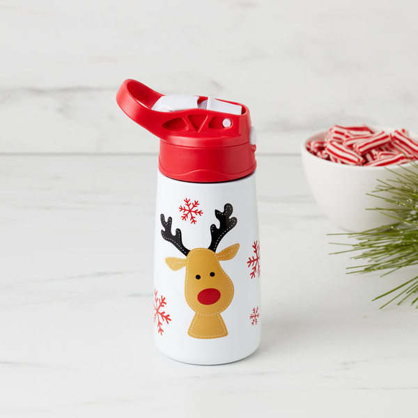 12 Oz Insulated Reindeer Water Bottle 896186 By Lenox