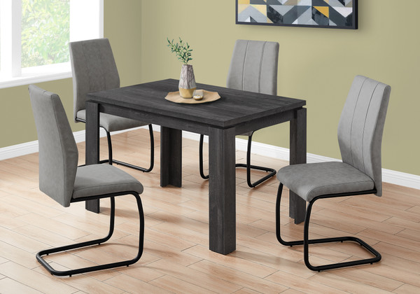48" Rectangular Small Black Laminate Dining Table I 1166 By Monarch