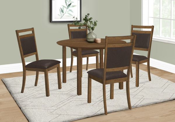 48" Round Transitional Small Dining Table - Wood Legs I 1316 By Monarch